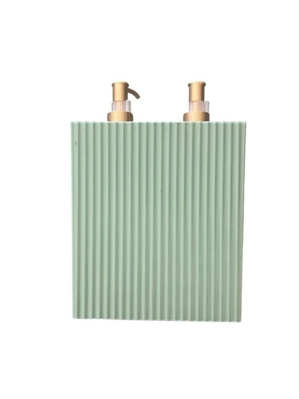 Ivory & Gold Ribbed Soap & Lotion (shampoo & conditioner) Dispensers